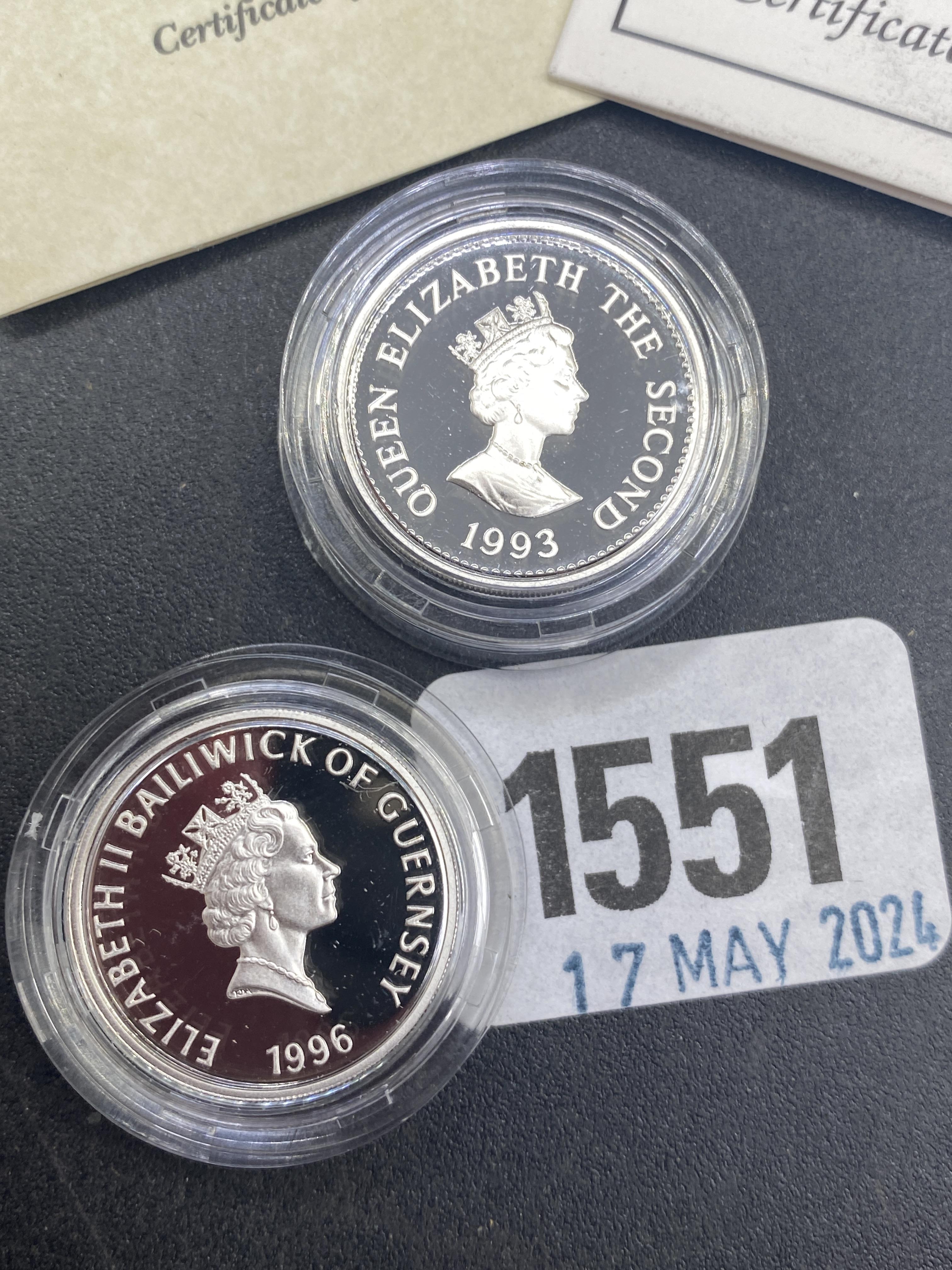 Proof silver £1 coins (2) - Bild 2 aus 2