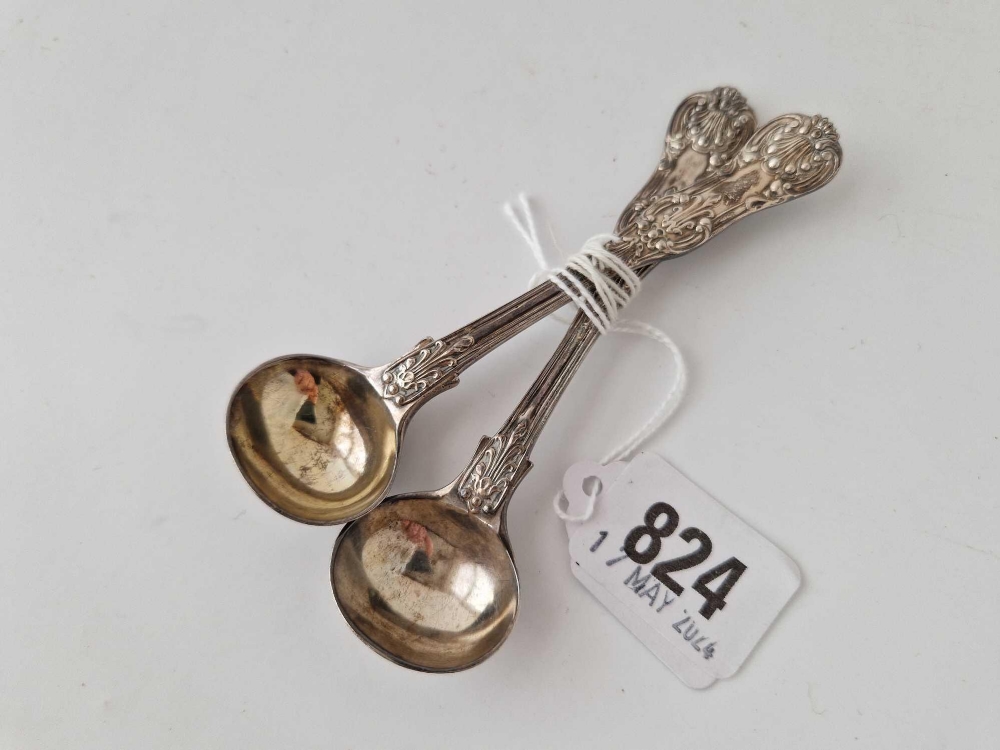 Pair of good quality Kings pattern salt spoons. London 1853. 50gm - Image 2 of 2