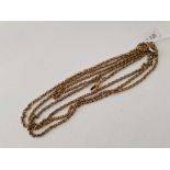 A antique 18ct gold filled guard chain 54 inch