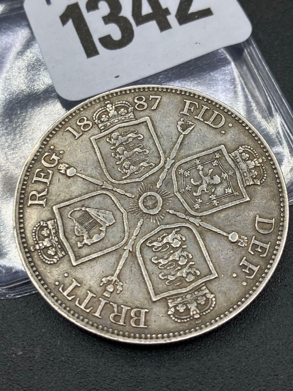 Double florin 1887 high grade - Bild 2 aus 2