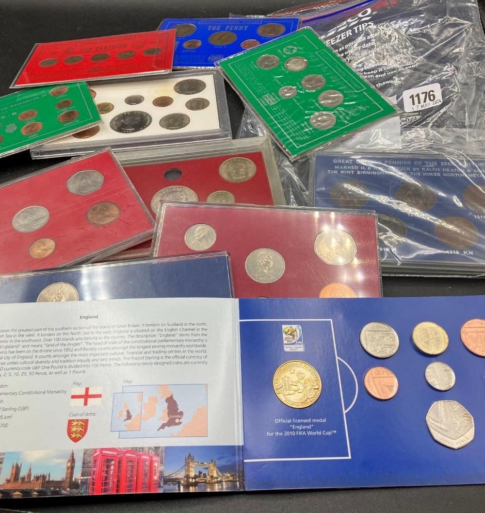 Cased sets of UK coins