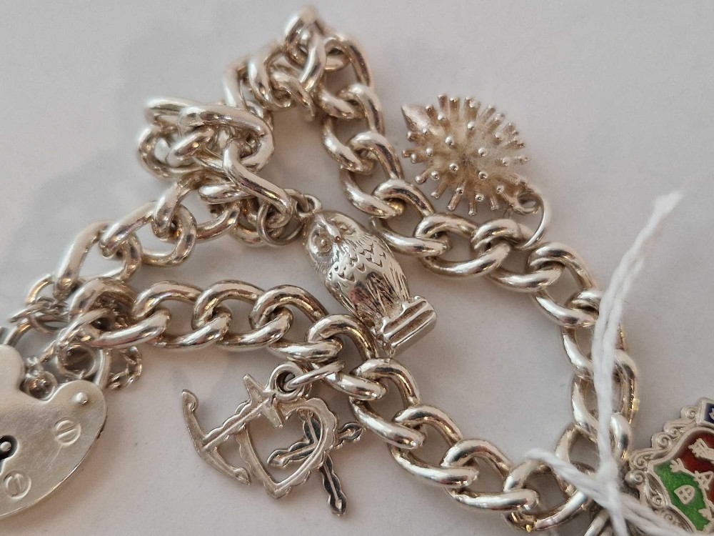 Two silver charm bracelets 71 gms - Image 2 of 5