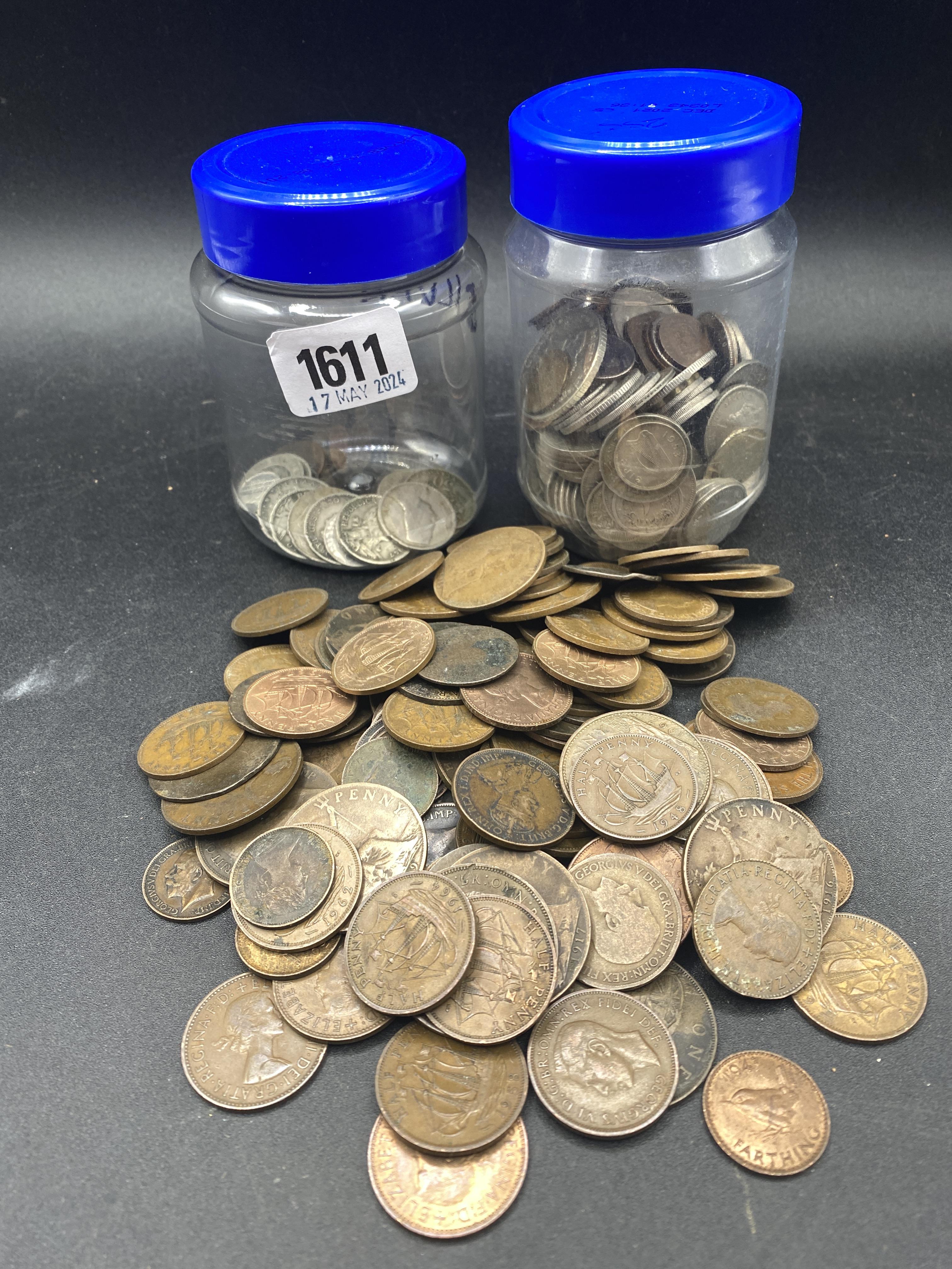 Box of mixed coins