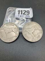 IRISH half crowns 1928 & 1951