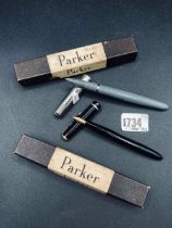 Parker Vacumatic pen in box and another