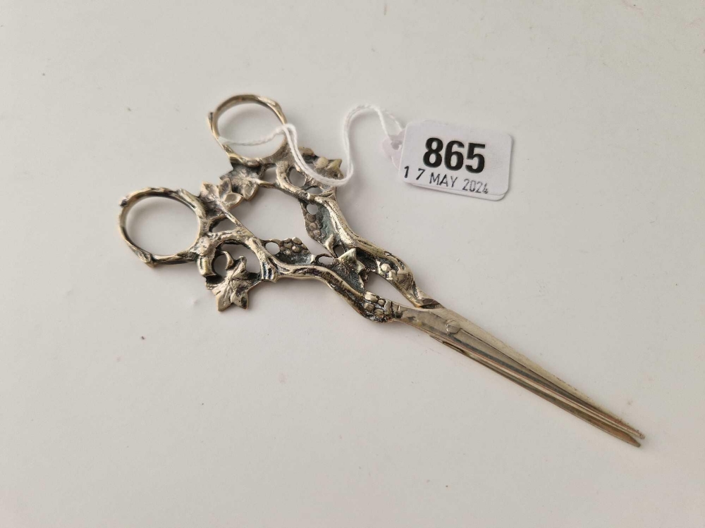 A pair of Continental (800 standard) scissors with vine motiffs - Image 2 of 2