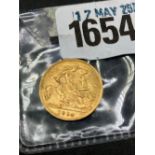 A Half Sovereign 1914, High Grade