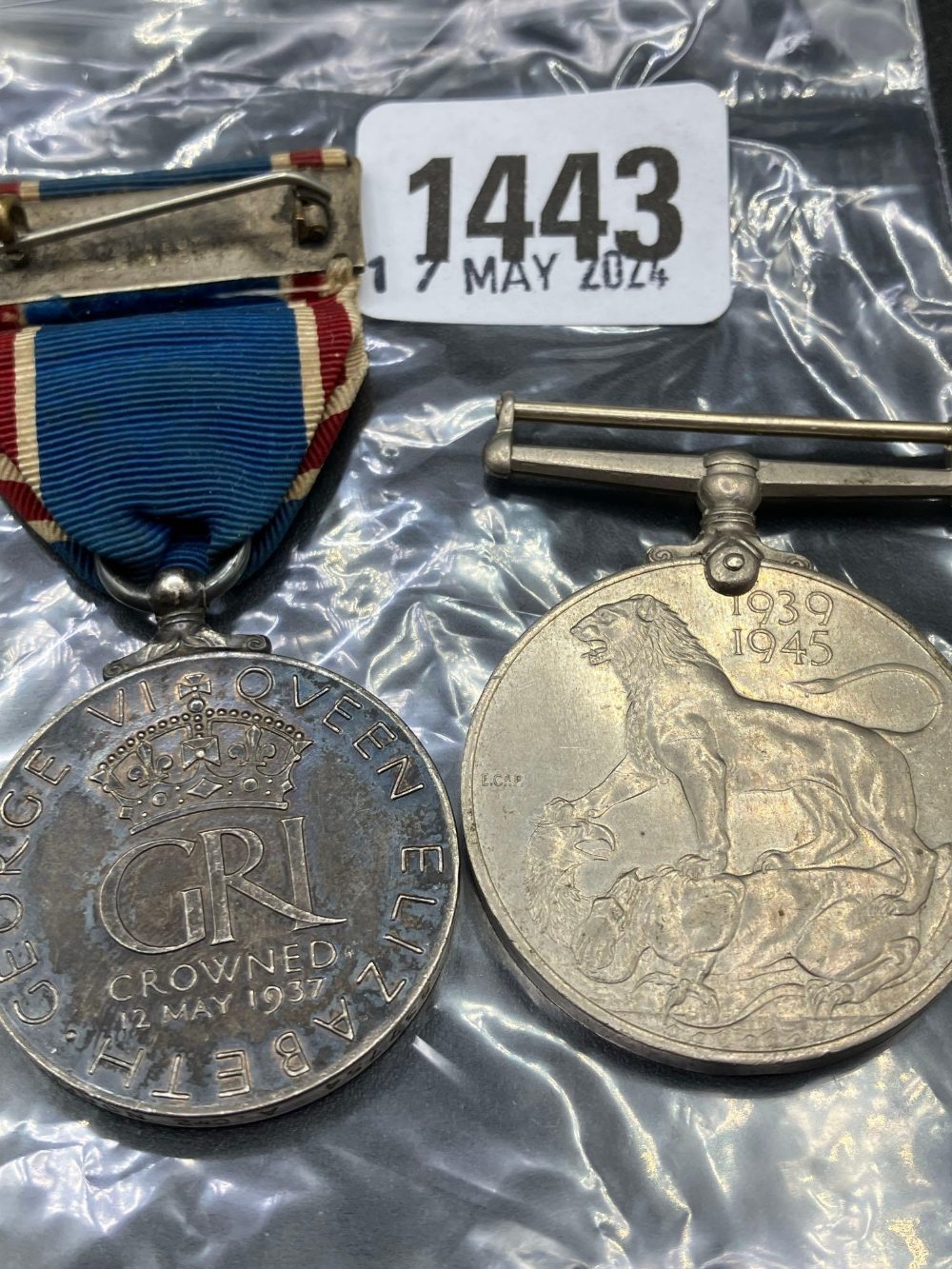 A George VI silver medal plus one other - Image 2 of 2