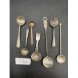 Six silver cruet spoons