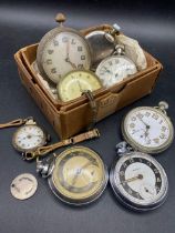 Eight assorted pocket watches including SERVICES INGERSOLL ETC.