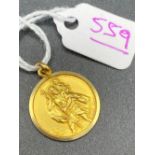 A St Christopher pendant 18ct gold 3.1 gms