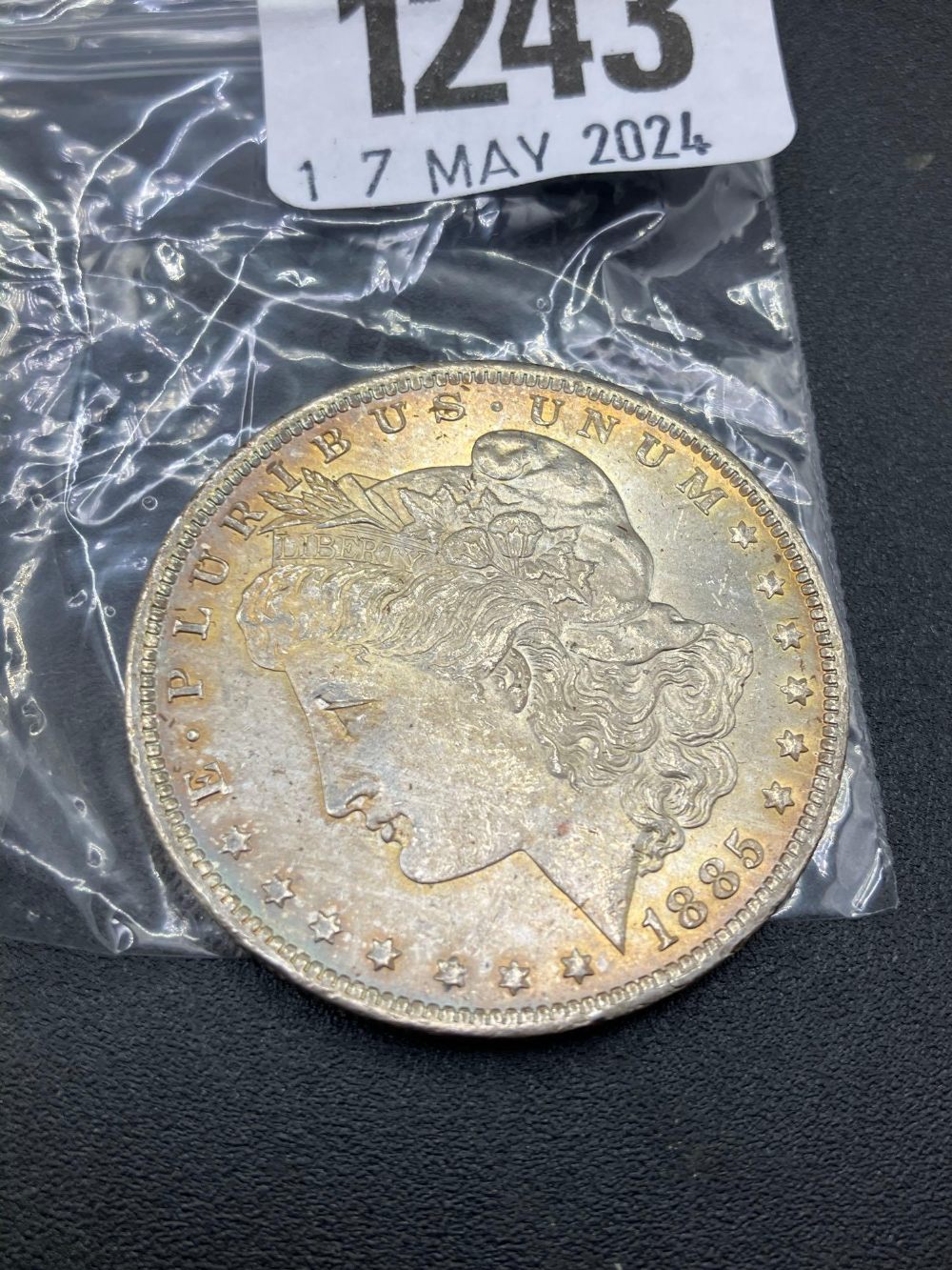 MM O Dollar 1885, New Mint State