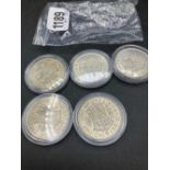 Half crowns George Vi Uncirculated in capsules