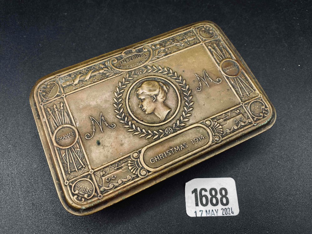 Brass 1914 Christmas box