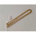 A BELCHER LINK NECK CHAIN 9CT 23 INCH 10.9 GMS