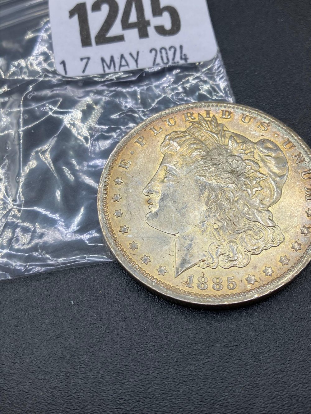 MM O Dollar 1885, New Mint State