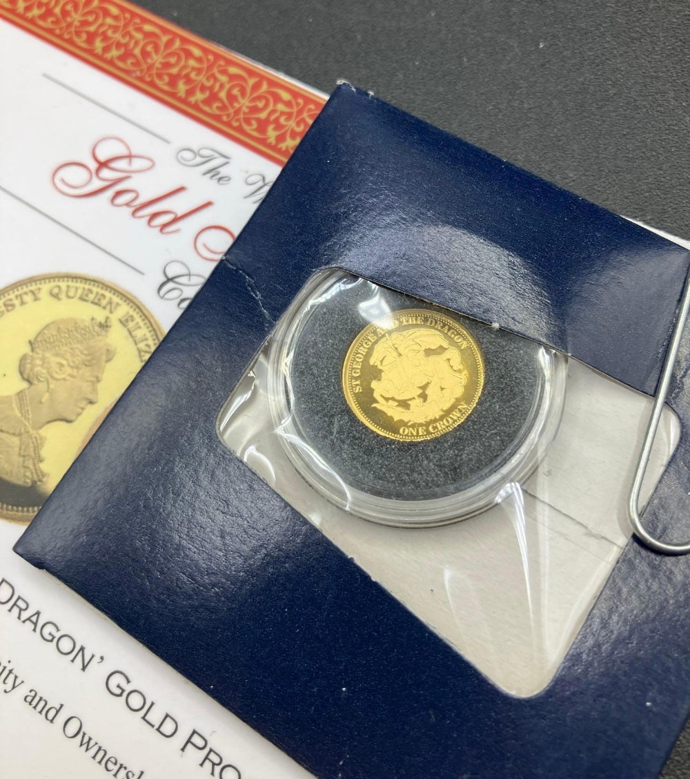 A Royal Mint 208 small pure gold proof coin with C.O.A