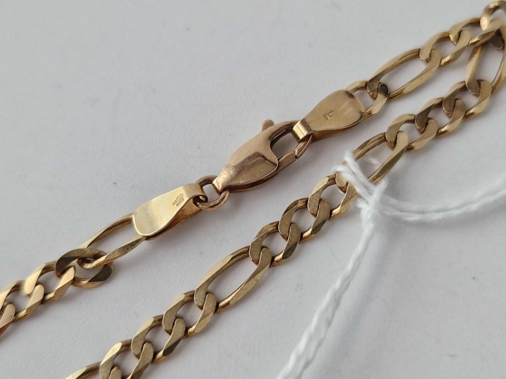 A figaro link bracelet 9ct 7 inch 3.4 gms - Bild 3 aus 3
