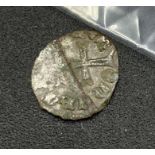 Silver hammered Billion Medieval Crusader coin