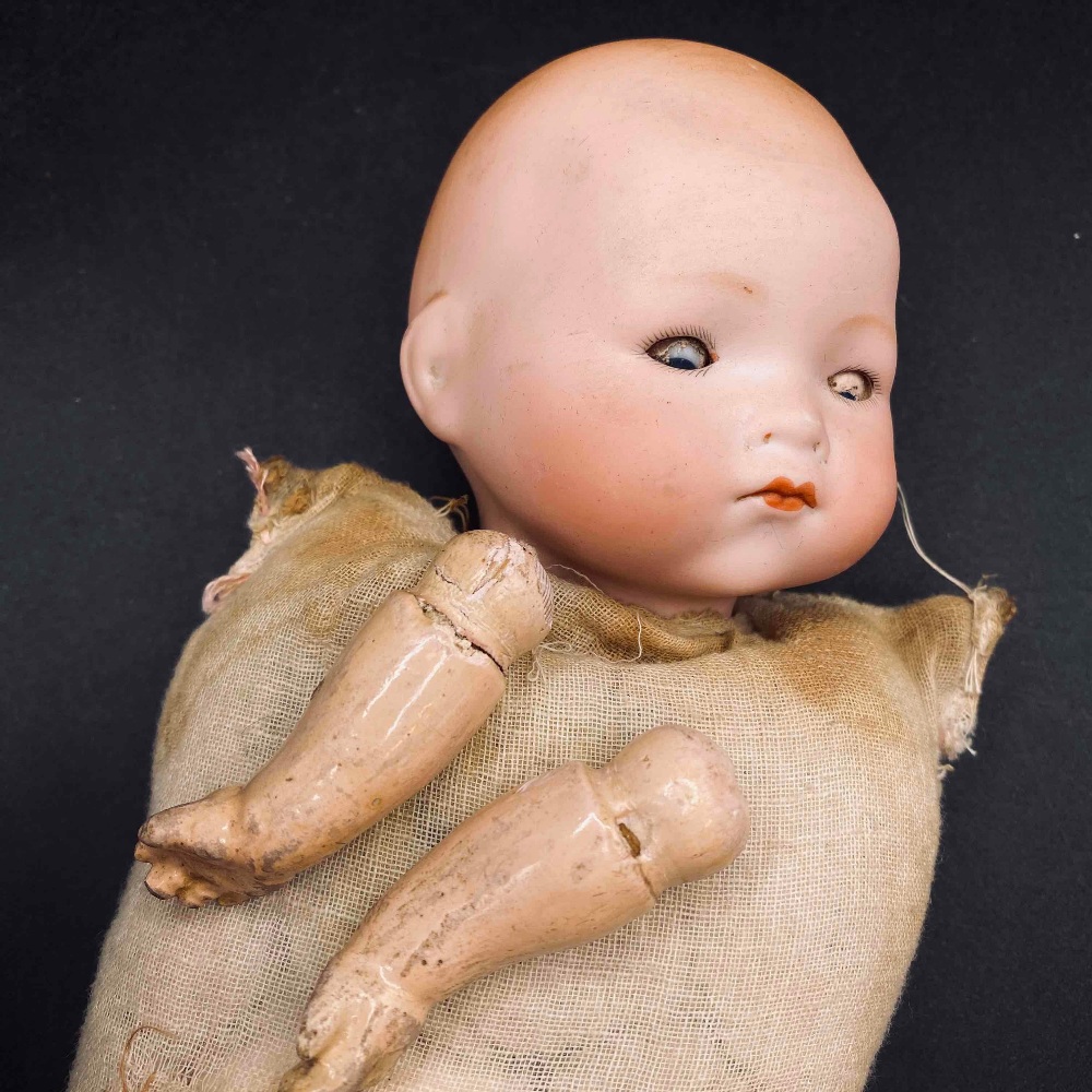 German A M bisque faced doll. Loose arms - Image 2 of 3