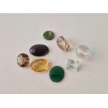 A bag of assorted gem stones