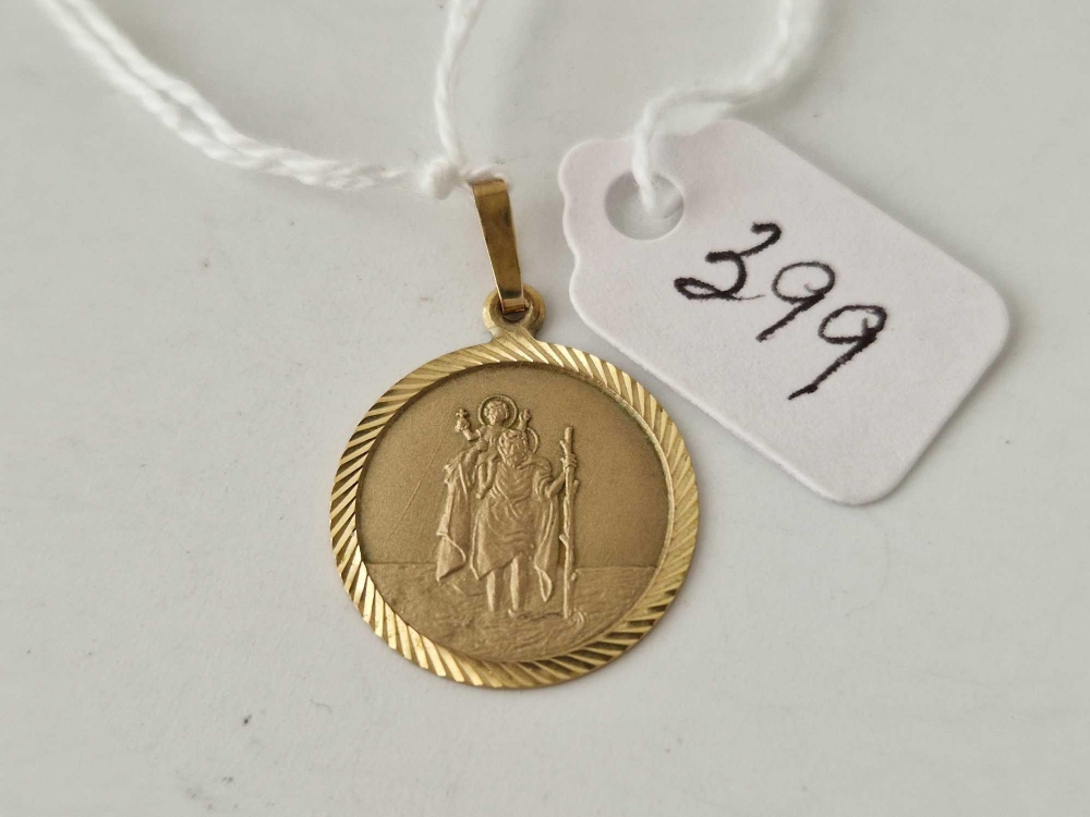 A St Christopher pendant 9ct 1.5 gms