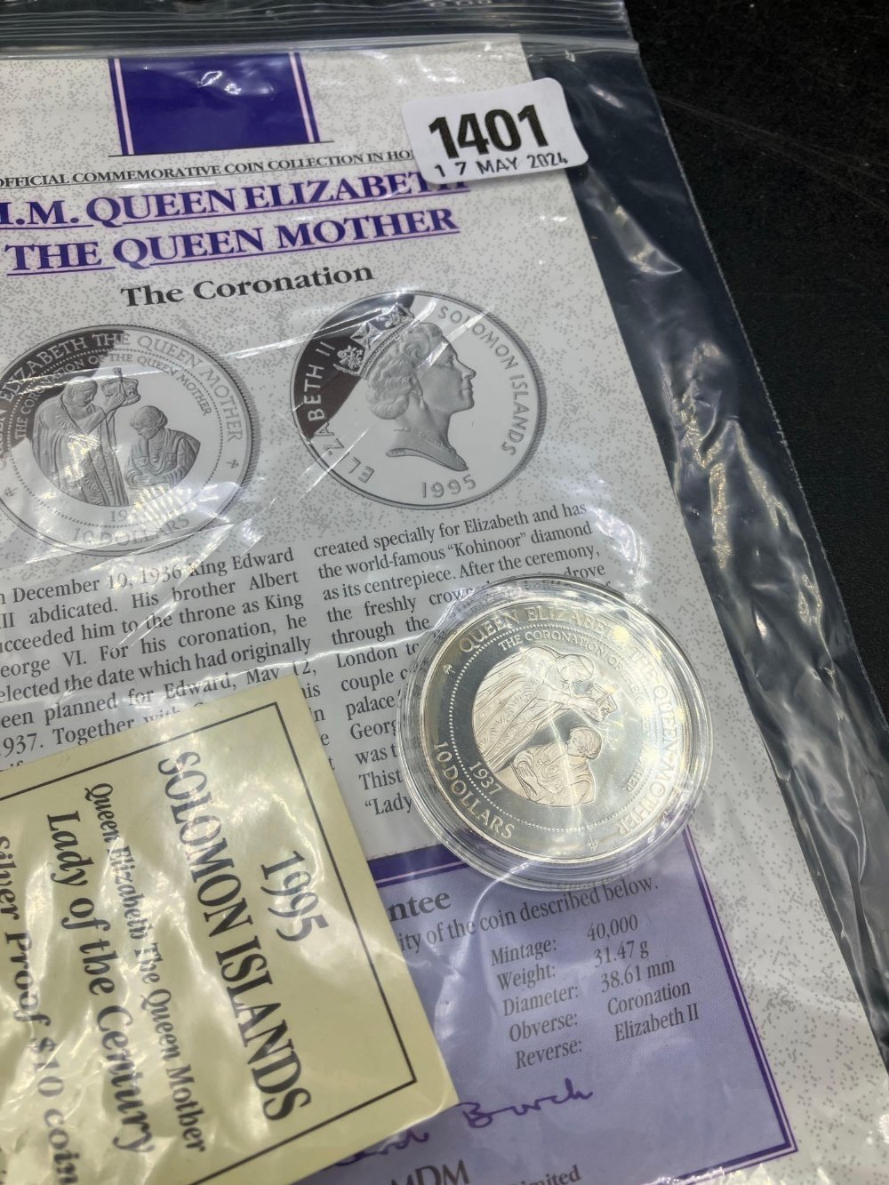 SOLOMOM ISLANDS proof 1oz $10 Silver Coin