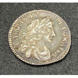 1673 silver penny good grade