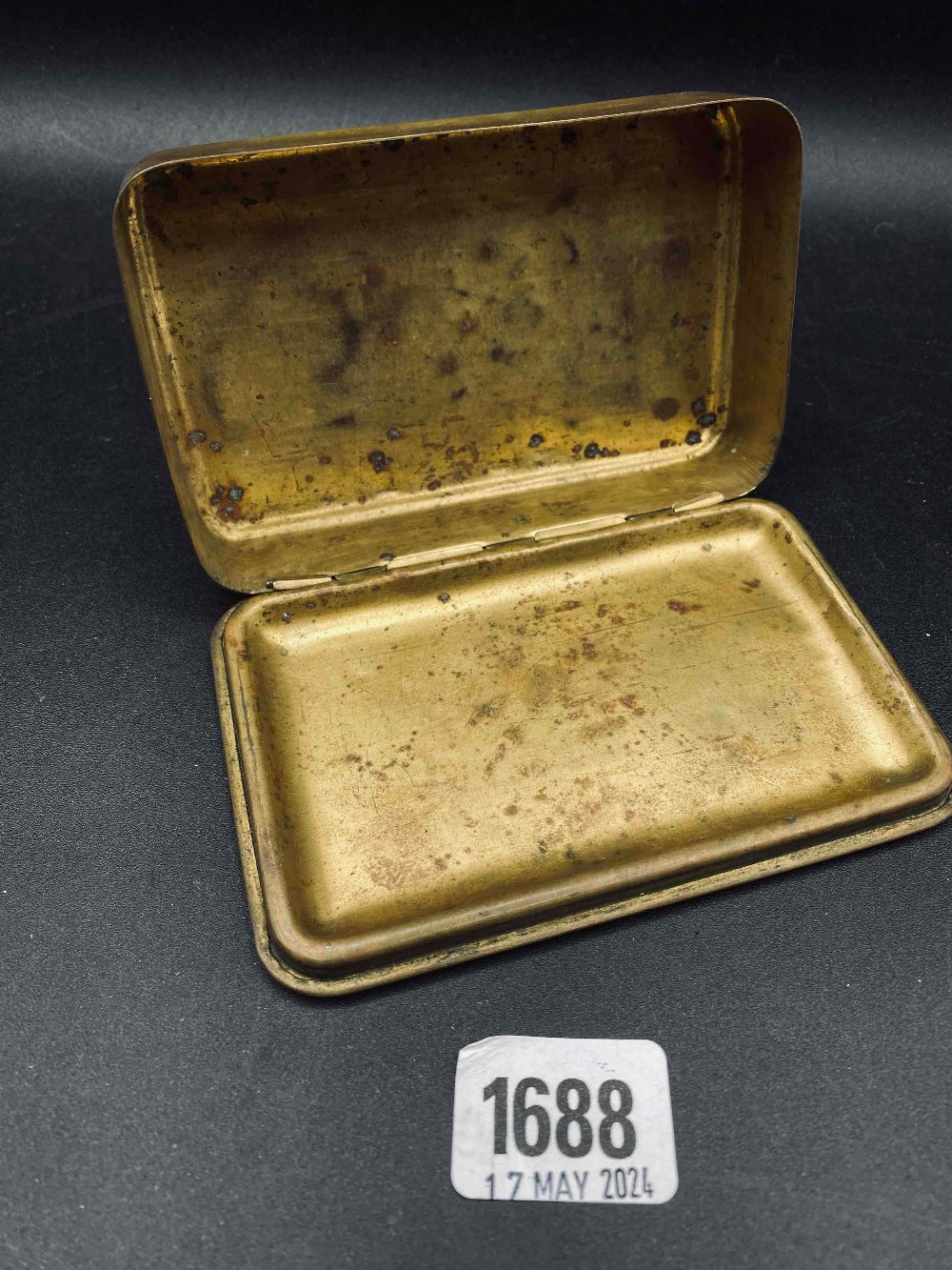 Brass 1914 Christmas box - Image 2 of 2