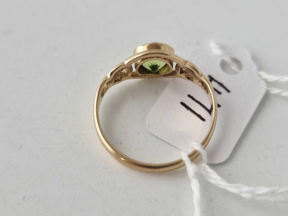 A peridot ring 9ct size O 1.9 gms - Bild 3 aus 3