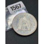 French silver 50 francs