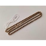 A rope twist neck chain 9ct 4.4 gms