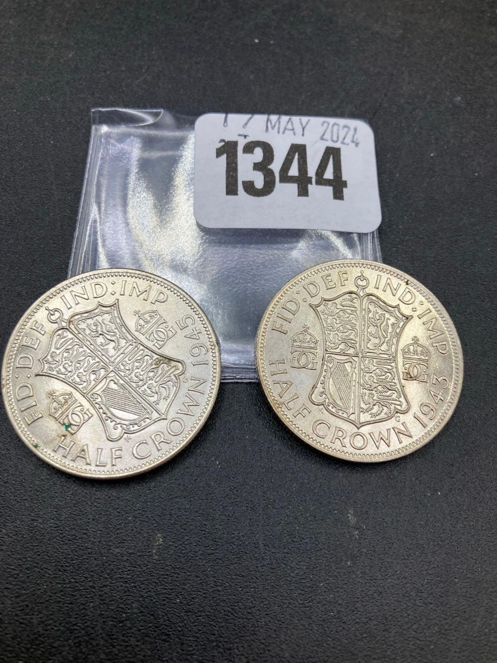 Half crowns unc. 1943 + 1946 - Bild 2 aus 2