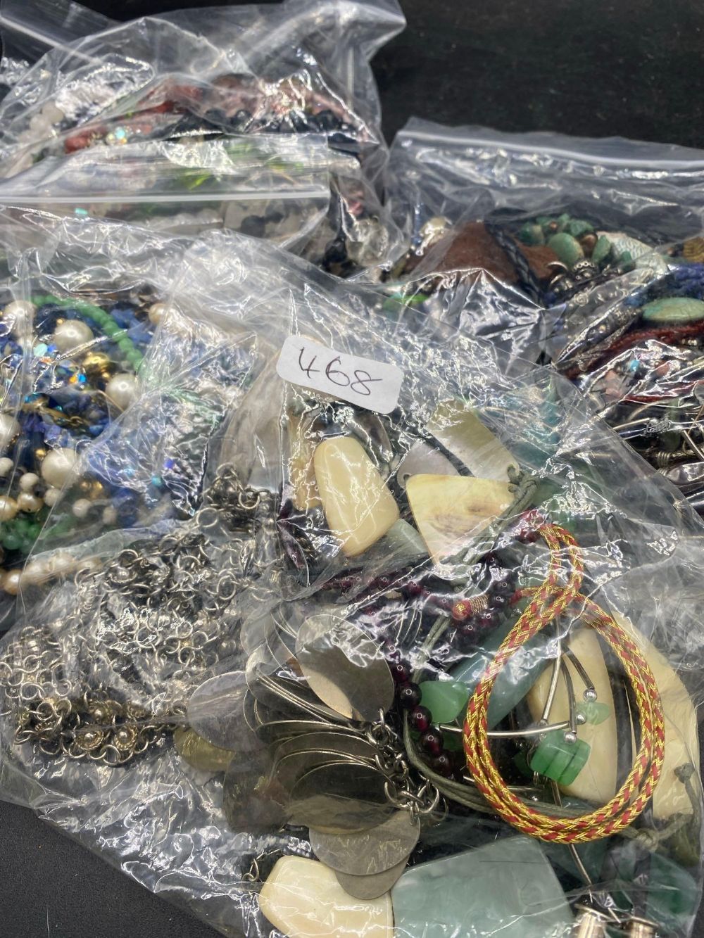 Four large bags of assorted costume jewellery - Image 2 of 2
