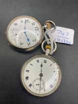 Two gents antique silver pocket watches