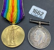 A 1914/8 War medal to PTE E.J. Endicott, Glos Reg, Avictory medal to E.J. Julian R.Fus