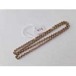 A antique belcher link neck chain with barrel clasp 9ct 17 inch 6.3 gms