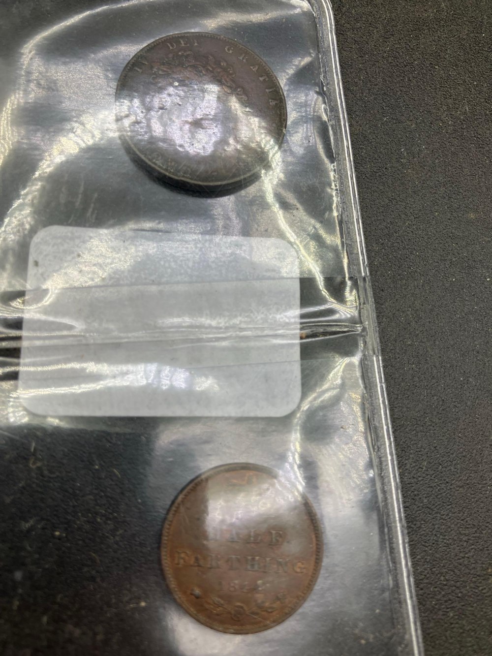 Farthing 1828 + half penny 1844 - Image 2 of 2