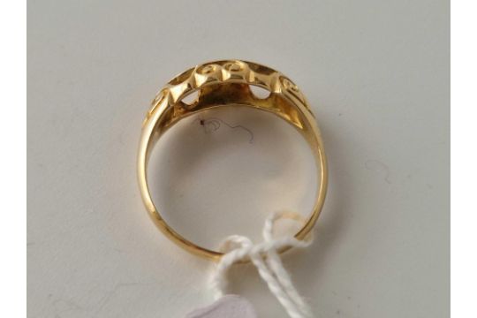 A boat shaped ring with old cut diamond 18ct gold size M 2.8 gms - Image 3 of 3