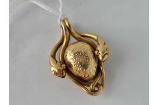 A VICTORIAN LOCKET PENDANT WITH COILED SNAKES 18C GOLD 14.7 GMS - Image 8 of 8