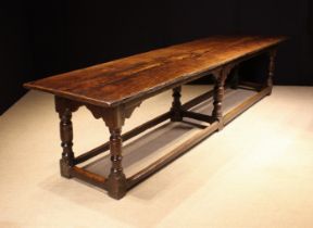 A Fabulous Mid 17th Century Oak 12ft Long Refectory Table, possibly Yorkshire.