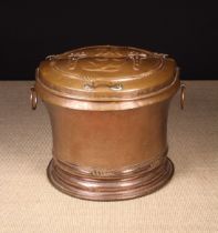A Large Late 18th Century German Lidded Copper Wash Basin.