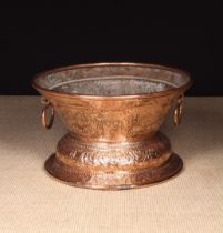 A Late 18th/Early 19th Century Italian Embossed Copper Circular Wine Cooler.