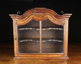 A Small Early 18th Century Walnut Hanging Display Cabinet,