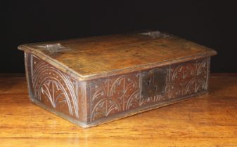 A Late 17th/Early 18th Century Oak Bible/Desk Box.