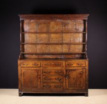 A Mid 18th Century Oak Dresser with Rack, of fine colour and patination.