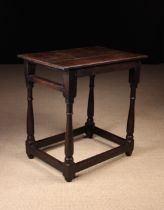 A 17th Century Joined Oak Side Table.