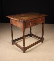 A 17th Century Charles II Joined Oak Side Table.
