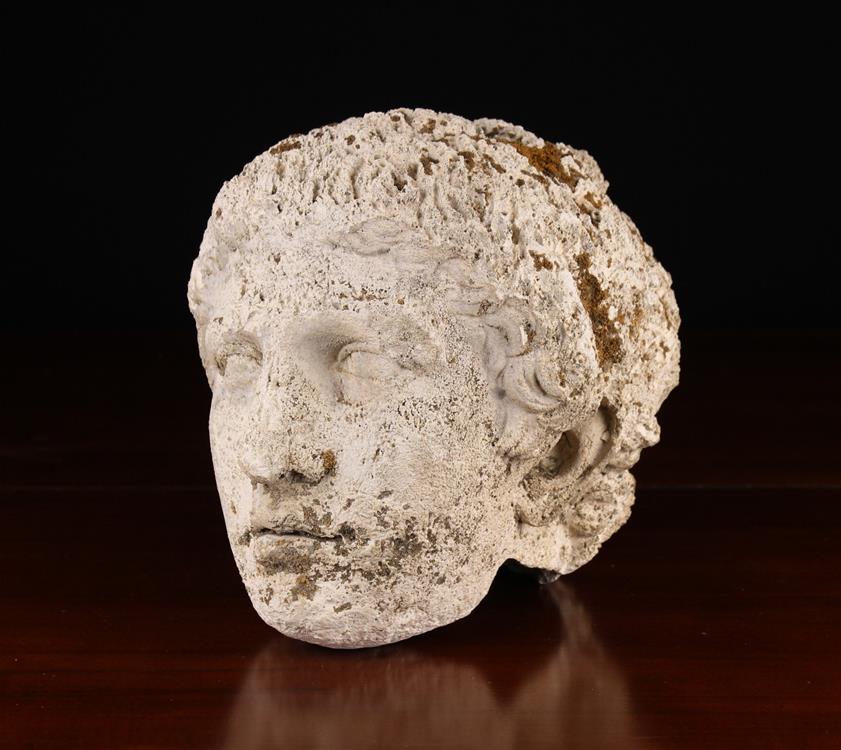 A Plaster Cast Roman Antiquity Head, approx 11" (28 cm) high, 10" (26 cm) wide, 10" (26 cm) deep. - Image 2 of 2