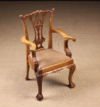 A 20th Century Chippendale Style Child's Armchair.